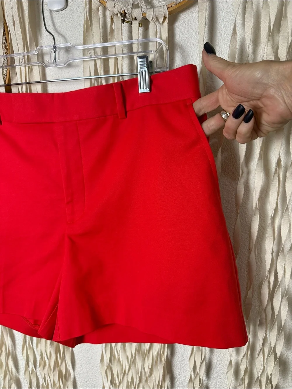 Lauren Ralph Lauren Red Trouser Style Shorts Size 14